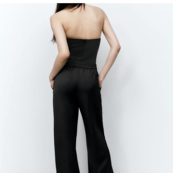 Zara Black SATIN Strapless BODYSUITNWT Size: M - Picture 8 of 9
